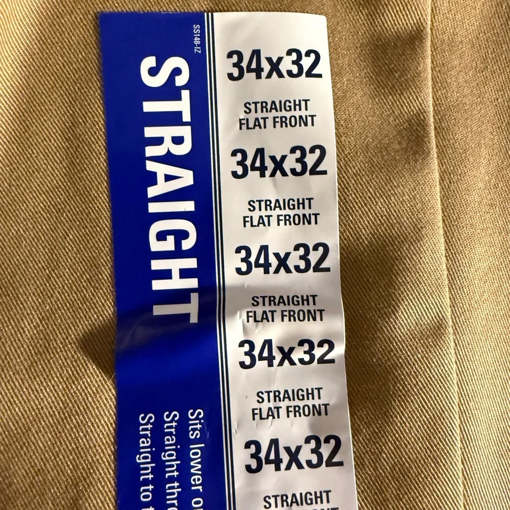 NWT IZOD American Chino Pants | Men’s 34x32 | Straight Fit | Khaki - Picture 2 of 7